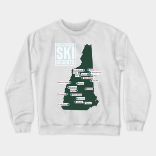 The Ski Resorts of New Hampshire Crewneck Sweatshirt